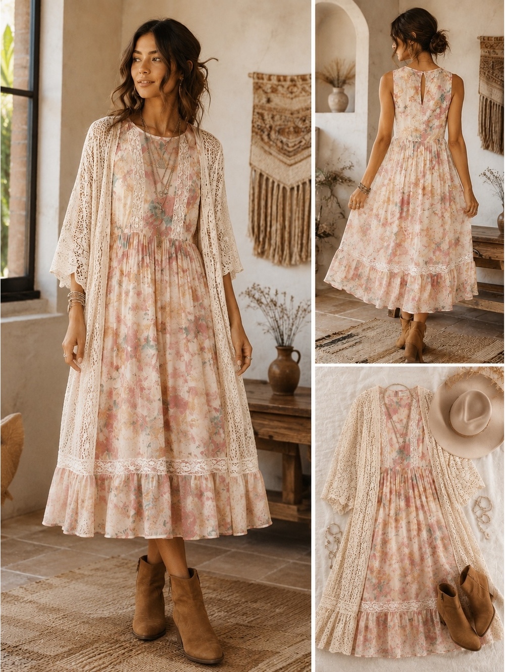 Auguste The Label Lumi Wren Tie Dye Dress XS Australian Boho